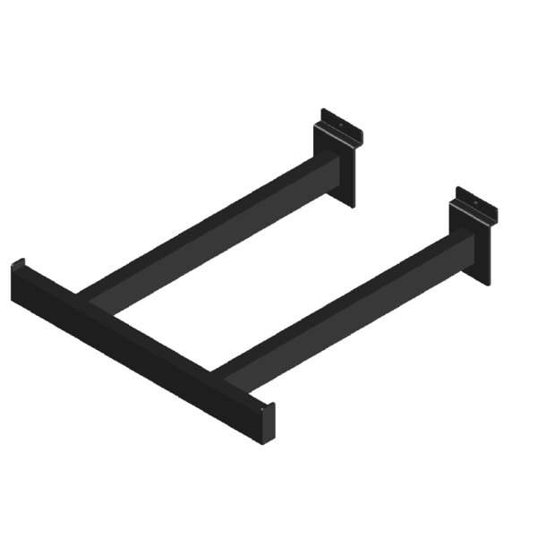 Sidehng / bjlestang 30cm til rillepanel. Sort