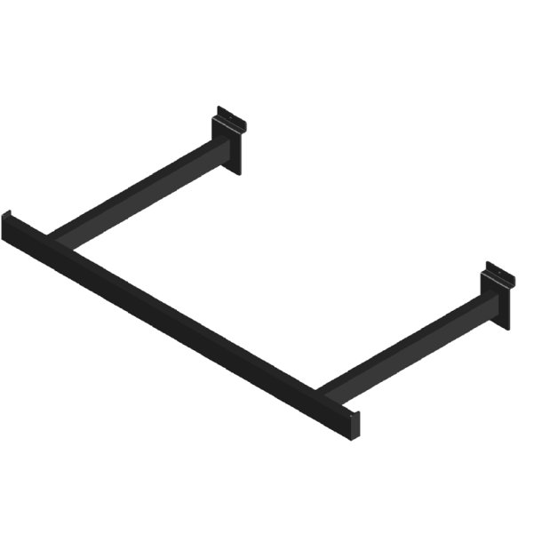 Sidehng / bjlestang 60cm til rillepanel. Sort