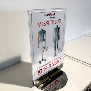 Akrylomslag til skilteholder